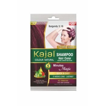 Kajal Colour Natural Shampoo Hair Color – Burgundy (3.16)-8 pcs in box