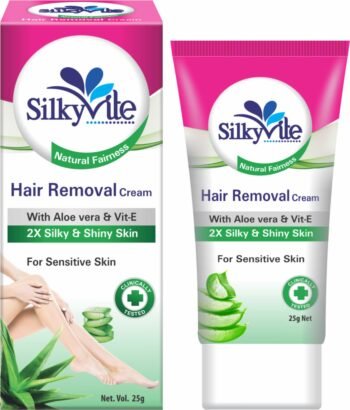 🌿 SilkyVite Hair Removal Cream – (Aloe Vera)