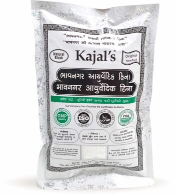 Kajal Bhavnagri Ayurvedic Herbal Henna-Based Hair Colour – (Natural Black)