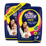 Mummy Pammy Baby Pants Diapers Size M (7–12 kg) – Pack of 2 | 16 Pants | Up to 12 Hours Dryness