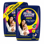 Mummy Pammy Baby Pants Diapers Size L (8–14 kg) – Pack of 2 | 14 Pants | Up to 12 Hours Dryness