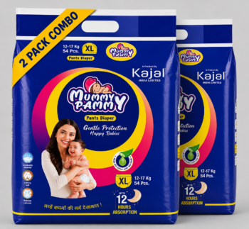 Mummy Pammy Baby Pants Diapers Size XL (12–17 kg) | Combo Pack of 2 | 54 Pants (27 x 2) | Ultra Soft Cotton Feel | Aloe Vera Anti-Rash Lotion | Up to 12 Hours Absorption